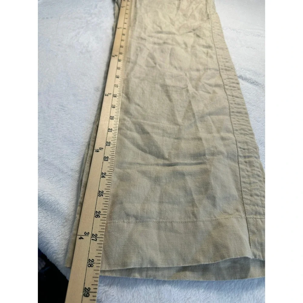 Quince Wide Leg Pant Women XS Driftwood Beige Excellent 100% European Linen